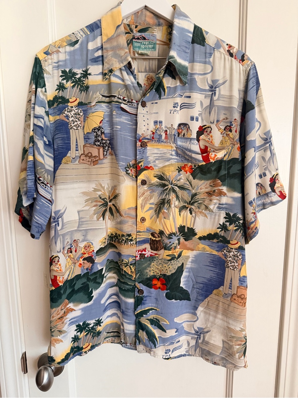 Vintage y2k Reyn Spooner Hawaiian Shirt 100% Spun Rayon